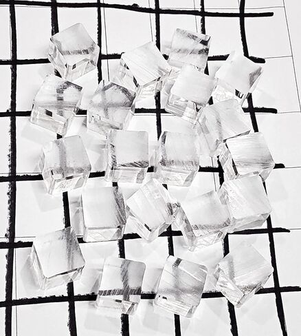 20 قطعة 3/4 بوصة × 3/4 بوصة × 3/4 بوصة مربعة شفافة من الأكريليك شبكي مكعبات بلاستيكية قضيب ربط PMMA in Kuwait