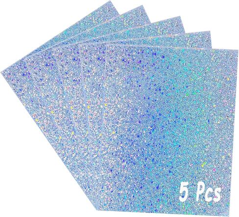 Glitter Acrylic Sheets 1/8" Thick for Laser Cutting and Engraving, Translucent Cast Acrylic for Crafts, Invitation Blanks, Signs, Festival Decorations (6, Assorted, 7.87"x7.87") in Kuwait