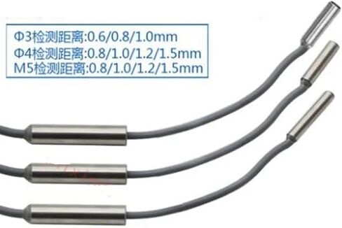 1pcs M3 M4 M5 Miniature Separated Proximity Switch Sensor Inductive Metal Sensing Normally Open and Normally Closed(M4 0.8mm NPN Open) in Saudi Arabia