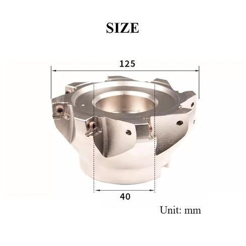 مطحنة وجه سريعة التغذية بزاوية 88 درجة 1.6 بوصة × 5 بوصة قاطعة طحن ثقيلة 8 مزامير مطلية بالنيكل مطحنة وجه قابلة للفهرسة in Kuwait