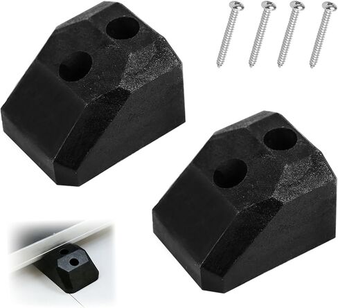 مجموعة أدوات إيقاف البوابة العائمة وحارس الباب، سدادة باب بوابة عائمة شديدة التحمل وحامل لبوابات سطح القارب، تمنع تلف الأثاث، مجموعة أدوات سهلة التركيب مكونة من قطعتين مع براغي (أسود) in Kuwait