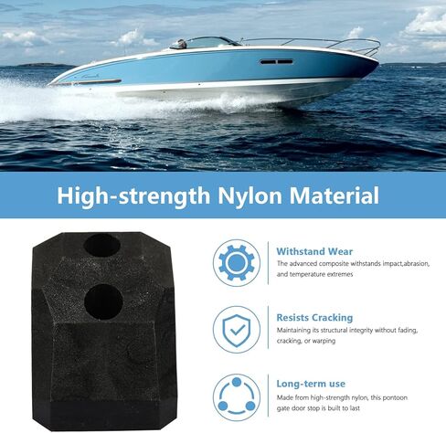 مجموعة أدوات إيقاف البوابة العائمة وحارس الباب، سدادة باب بوابة عائمة شديدة التحمل وحامل لبوابات سطح القارب، تمنع تلف الأثاث، مجموعة أدوات سهلة التركيب مكونة من قطعتين مع براغي (أسود) in Kuwait