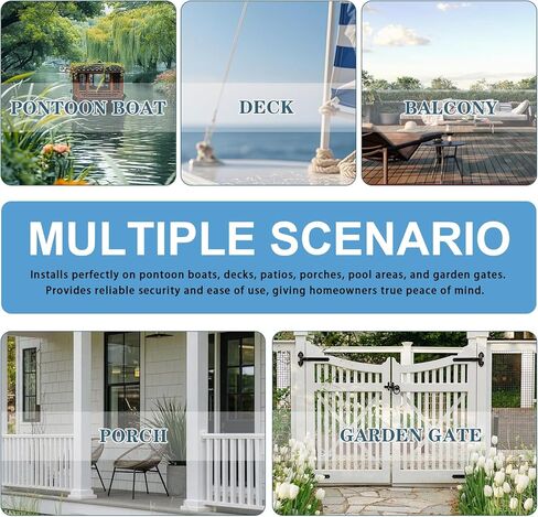 مجموعة أدوات إيقاف البوابة العائمة وحارس الباب، سدادة باب بوابة عائمة شديدة التحمل وحامل لبوابات سطح القارب، تمنع تلف الأثاث، مجموعة أدوات سهلة التركيب مكونة من قطعتين مع براغي (أسود) in Kuwait