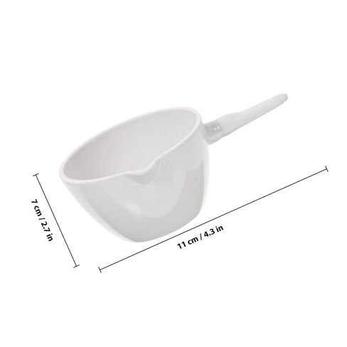 2pcs Porcelain Evaporating Dishes with Handles Laboratory Ceramics Container Acid Alkali Resistant for Concentrating and Drying Solids in School and Lab Use in Saudi Arabia