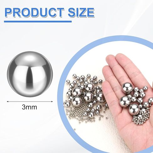 uxcell 1000Pcs 3mm Bearing Balls, Carbon Steel G500 Precision Balls, for Bearings Bicycles Casters Automotive Part and DIY (Nickel-Plated) in Saudi Arabia