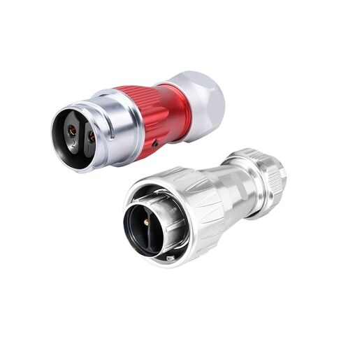 DZ24 Connector high Current 3 pin 35A 45A Power Fast Charge Full Metal Gold-Plated Waterproof Aviation 3 core(2 core Flange 35A) in Saudi Arabia