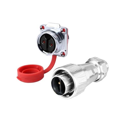 DZ24 Connector high Current 3 pin 35A 45A Power Fast Charge Full Metal Gold-Plated Waterproof Aviation 3 core(2 core Flange 35A) in Saudi Arabia