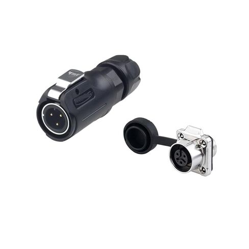 Flange Mounted LP-12 Waterproof Aviation 2 3 4 5 6 7 8 core semi-Metallic Square seat Connector(3 core) in Saudi Arabia