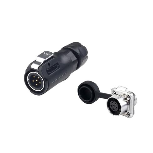 Flange Mounted LP-12 Waterproof Aviation 2 3 4 5 6 7 8 core semi-Metallic Square seat Connector(3 core) in Saudi Arabia