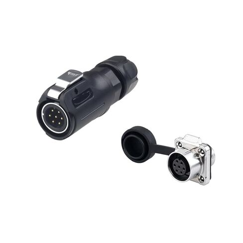 Flange Mounted LP-12 Waterproof Aviation 2 3 4 5 6 7 8 core semi-Metallic Square seat Connector(3 core) in Saudi Arabia