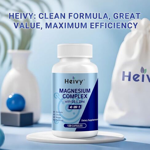 الزنك والفيتامين D3 ، 4 في 1 320 ملغ من جليكاينات المغنيسيوم المعقدة ، السيترات ، Malate & Gluconate ، ملحق للنوم ، العظام ، دعم العضلات ، مصنوعة في الولايات المتحدة الأمريكية ، 120 كبسولات نباتية in Kuwait