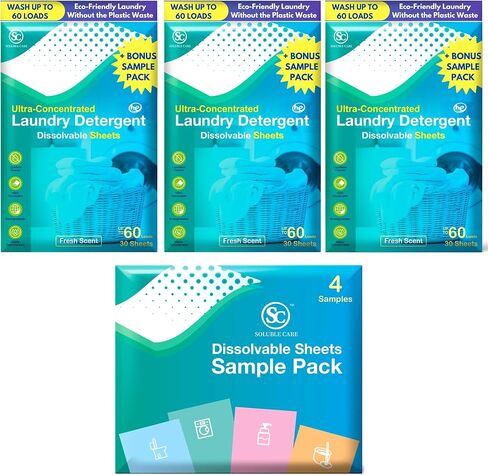 Foaming Hand Soap Dissolvable Sheets + Free 4-Sheet Bonus Pack (Sustainable, Earth-Friendly Cleaning Solution) - Coconut Scent in Saudi Arabia