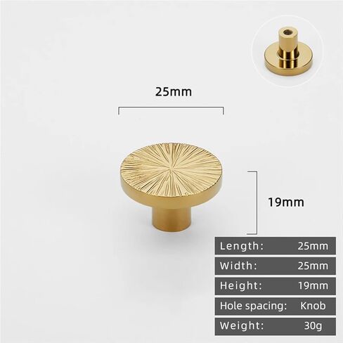 Solid Brass Hammer Pattern Semi-Circular Silver Handle Drawer Gold Pull 1Pcs(CW-25mm-PVD) in Saudi Arabia