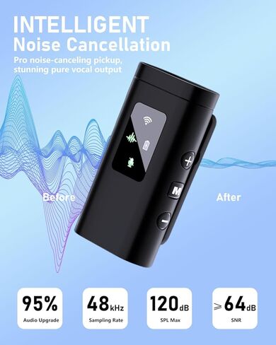 4 ميكروفون لاسلكي Lavalier لأجهزة iPhone Android Phone Pad Computer، ميكروفون Pro Lapel Mini لتسجيل الفيديو Vlog Podcast Stream YouTube TikTok، 48 كيلو هرتز 24 بت، تردد، إلغاء الضوضاء in Kuwait