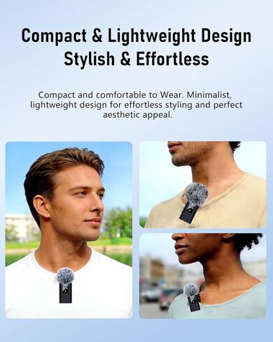 4 ميكروفون لاسلكي Lavalier لأجهزة iPhone Android Phone Pad Computer، ميكروفون Pro Lapel Mini لتسجيل الفيديو Vlog Podcast Stream YouTube TikTok، 48 كيلو هرتز 24 بت، تردد، إلغاء الضوضاء in Kuwait
