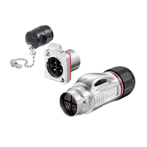 BD24 Metal Aviation 4-core Salt Spray Proof UL Energy Vehicle Power Male and Female Butt Connector(Metal Flange Reverse Installation) in Saudi Arabia
