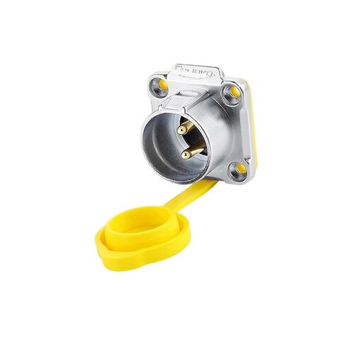 LP-20 أنثى ذكر مقبس الطيران 2 دبوس أصفر عكس IP68 موصل UL (تركيب عكسي شفة) in Kuwait