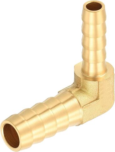 HARFINGTON 1pcs 90 Degree Hose Elbow 3/8" to 5/16" Brass Hose Barb Fitting Metals Splicer Mender for 3D Printing, Air Compressor, CNC Machine, Dies in Saudi Arabia