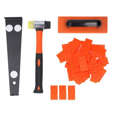 43Pcs Laminate Wood Flooring Installation Kit with Double Sided Soft Mallet, Heavy Duty Pull Bar & Tapping Block for Home Improvement in Saudi Arabia