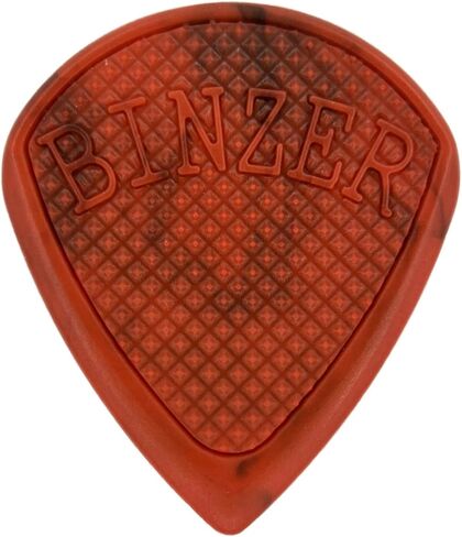 Binzer Plectrum - ريشة جيتار مميزة مع طرف دائري وقبضة قوية - ريشة جيتار باللون الأحمر/الأسود - تم تطوير ريشة الجيتار مع جاكوب بينزر - مصنوعة يدويًا في الدنمارك in Saudi Arabia
