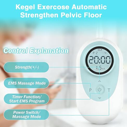 Pelvic Floor Muscle Trainer for Bladder Control with LCD Display,2-in-1 Incontinence Stimulation System & Massage Kegel Exerciser for Women,Adjustable Intensity & Ergonomic Safety Stopper in Saudi Arabia