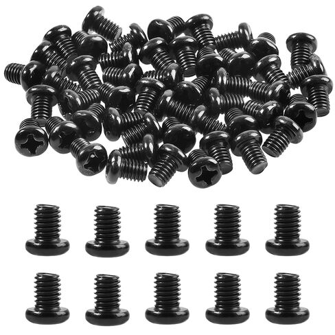 150Pcs M3x5mm Pan Head Machine Screws Thread Pitch 0.5mm Black Cross Phillips Drive Metric Fully Threaded Carbon Steel Screw Fasteners Bolts for Furniture Electronics DIY Projects in Saudi Arabia