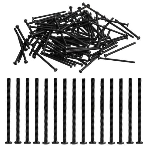 150Pcs M3x5mm Pan Head Machine Screws Thread Pitch 0.5mm Black Cross Phillips Drive Metric Fully Threaded Carbon Steel Screw Fasteners Bolts for Furniture Electronics DIY Projects in Saudi Arabia