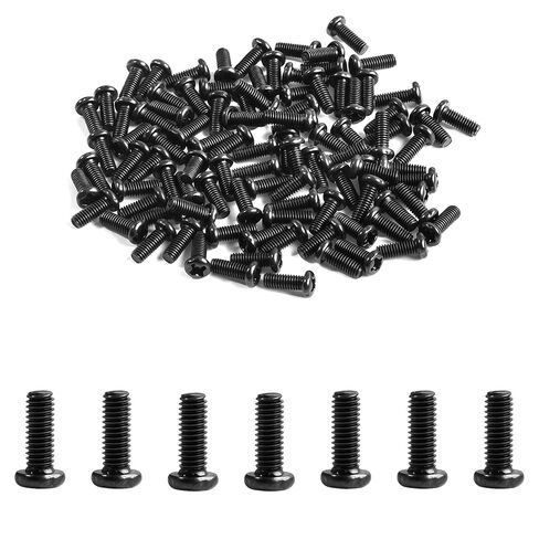150Pcs M3x5mm Pan Head Machine Screws Thread Pitch 0.5mm Black Cross Phillips Drive Metric Fully Threaded Carbon Steel Screw Fasteners Bolts for Furniture Electronics DIY Projects in Saudi Arabia