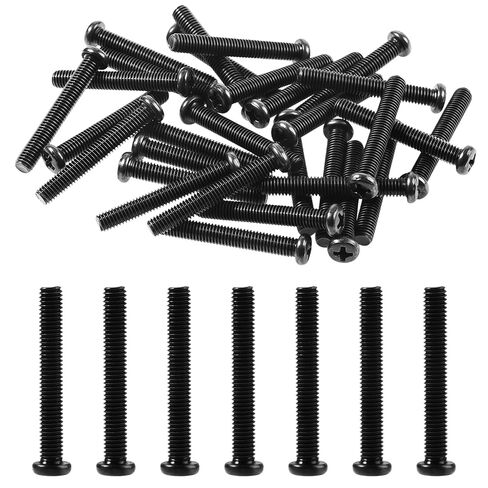 150Pcs M3x5mm Pan Head Machine Screws Thread Pitch 0.5mm Black Cross Phillips Drive Metric Fully Threaded Carbon Steel Screw Fasteners Bolts for Furniture Electronics DIY Projects in Saudi Arabia