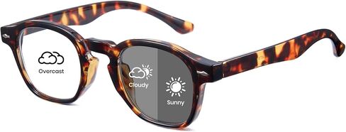 Cyxus Photochromic Blue Light Glasses for Men Women, Reduce Eye Strain Computer Glasses Anti UV for Work Driving Outdoor 8314 in Saudi Arabia