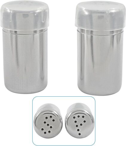Mini Salt Pepper Shaker Set - 2 Pack Stainless Steel Spice Shakers with P Hole & S Hole for Easy Seasoning for Lunch Box, Camping, and Outdoor Adventures in Saudi Arabia