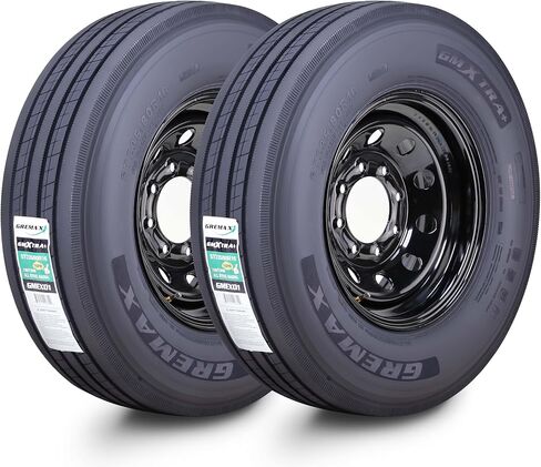All Steel Trailer Tire Wheel Assembly ST235/80R16 14-Ply G 129M 8 Lug on 6.5" PCD Black Mod Rim,SET 2 in Kuwait