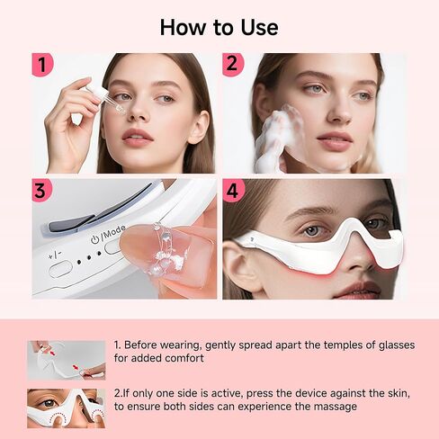 جهاز العلاج بالضوء الأحمر تحت العين مع ميكروكرين، مدلك محيط العين ثلاثي الأبعاد للهالات السوداء وأكياس العين والتجاعيد، جهاز علاج تحت العين قابل لإعادة الشحن للانتفاخات والخطوط الدقيقة in Kuwait