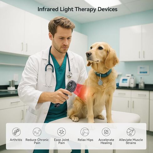 Dog Red Light Therapy Device, 650nm & 808nm Near Infrared Red Light Therapy Wand for Human and Pets, Portable Handheld Red Light Therapy for Joint, Muscle in Saudi Arabia