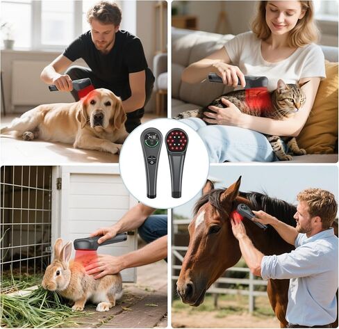 Dog Red Light Therapy Device, 650nm & 808nm Near Infrared Red Light Therapy Wand for Human and Pets, Portable Handheld Red Light Therapy for Joint, Muscle in Saudi Arabia
