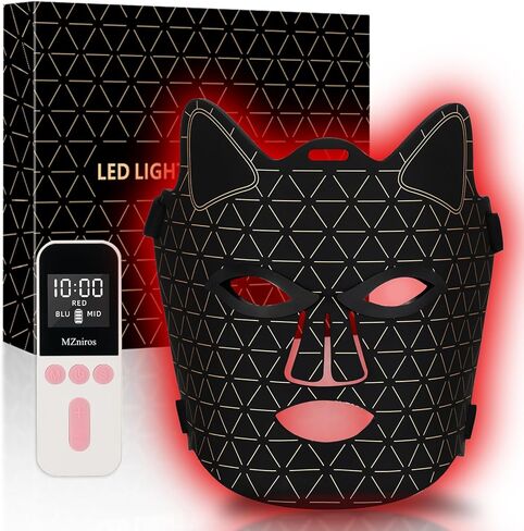العلاج بالضوء الأحمر للوجه، قناع الوجه المحمول بـ 3 أوضاع مع جهاز تحكم عن بعد قابل لإعادة الشحن بقدرة 2600 مللي أمبير في الساعة، قناع العلاج بالضوء 630 نانومتر + 850 نانومتر مع وظيفة التوقيت 189 خرزة LED in Kuwait
