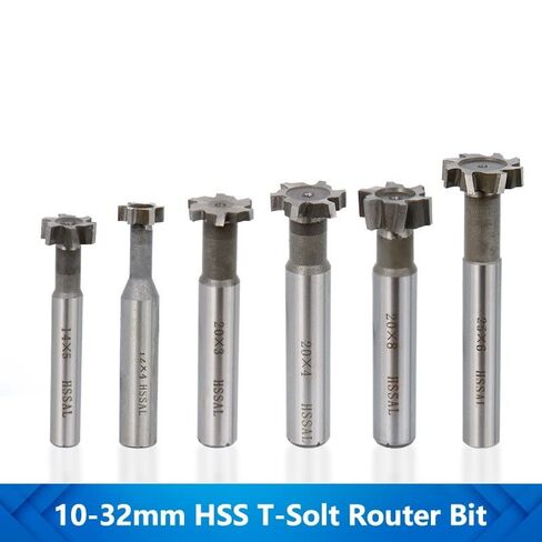 1pcs HSS T-Slot Cutter 8-32mm Metal Keyway Endmills CNC Milling Tool HSS T Slot Milling Cutter Welded Rough Insert End Mill in Saudi Arabia