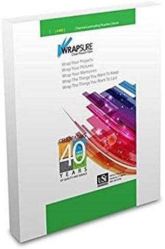 أكياس التصفيح الحراري WrapSure من USI، حجم القائمة، 10 مل، 12 × 18 بوصة، شفافة، 150 عبوة in Kuwait