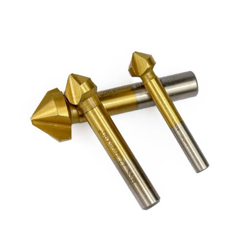 Countersink Drill Bits 6 Pcs 90 Degree 3 Flute Chamfer Bit HSS Chamfering End Mill Charmfer Cutter Single-End Tool Deburring Set in Saudi Arabia