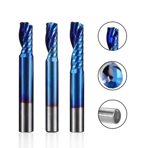 1pcs Single Flute Milling Cutter Bit Tungsten Carbide Spiral CNC Router 3.175mm-12mm End Mill for Cutting Aluminum Copper in Saudi Arabia