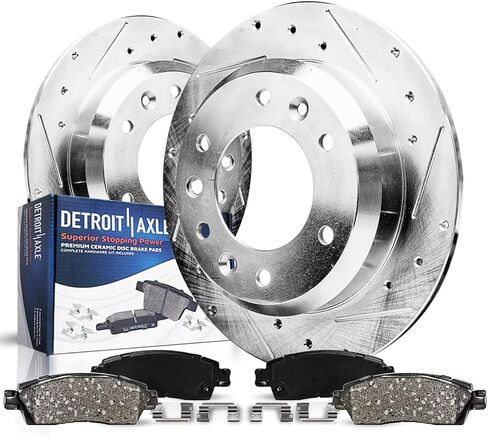 Detroit Axle - أحذية الفرامل الخلفية لـ 2005-2011 Dodge Dakota، 2006-2009 Mitsubishi Raider، أحذية الفرامل 2007 2008 بديلة [نماذج مع فرامل طبلة خلفية] in Kuwait