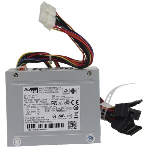 SFXA5201B تحويل التيار الكهربائي مدخل التيار المتردد: 100-240 فولت ~ 40 أمبير 50/60 هرتز متوافق مع مصدر الطاقة Acbel SFXA5201B 200 واط in Kuwait