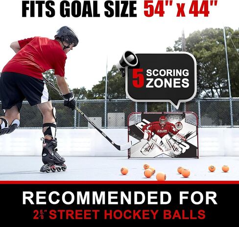 EALER Portable 54″ Steel Street & Ice Hockey Goal – Heavy-Duty 1″ Steel Frame Folding Net for Indoor & Outdoor Practice, Junior Training & Roller Hockey Equipment in Saudi Arabia