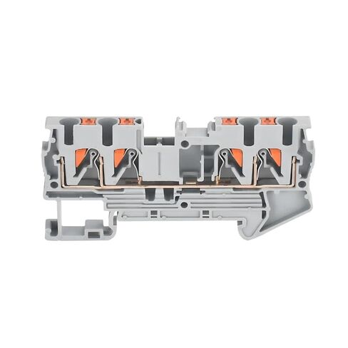 50 Pieces Terminal Block PT2.5-4 Conductor DIN Rail Wire Spring Connection Push-in Wire Connector(Orange) in Saudi Arabia