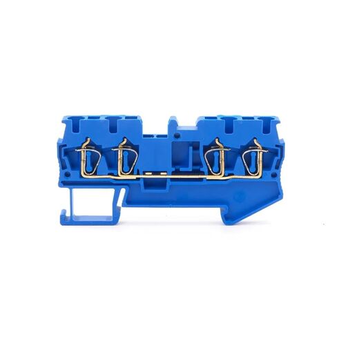 10 قطعة ST-2.5-Quattro DIN كتل طرفية للسكك الحديدية سلك موصل التراجع 24-12AWG 2.5 مللي متر كتل طرفية الربيع (أزرق) in Saudi Arabia