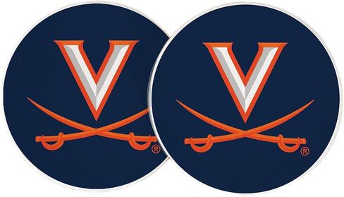 مجموعة منتجات مرخصة من Desert Cactus University of Virginia Car Accessories UVA Cavaliers ماصة من الحجر الرملي مكونة من قطعتين (التصميم A) in Saudi Arabia