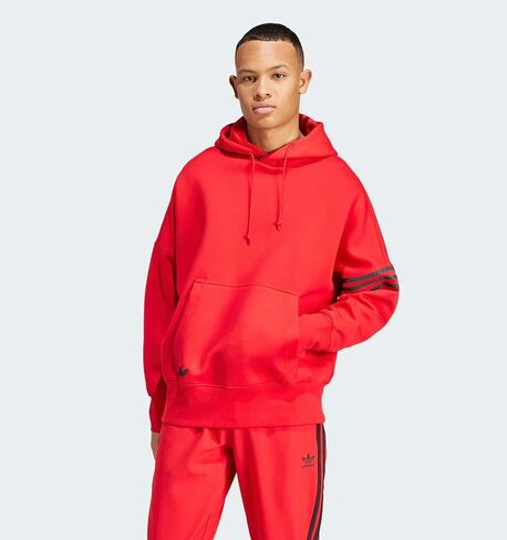 سترة بغطاء رأس فضفاضة للرجال من adidas ORIGINALS STREET NEUCLASSICS، Better Scarlet، 2XL in Saudi Arabia