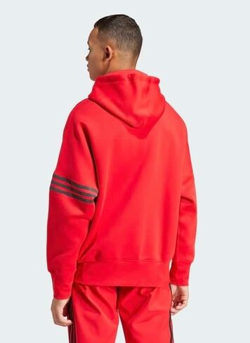 سترة بغطاء رأس فضفاضة للرجال من adidas ORIGINALS STREET NEUCLASSICS، Better Scarlet، 2XL in Saudi Arabia