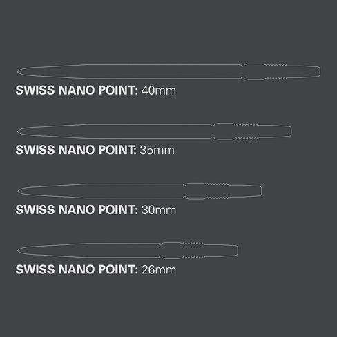 Target Darts Swiss Points, Nano Swiss Point Dart Tips (3 Pack Set of Tips) 40MM, Silver | Change Dart Points, Professional Darts Accessories in Saudi Arabia
