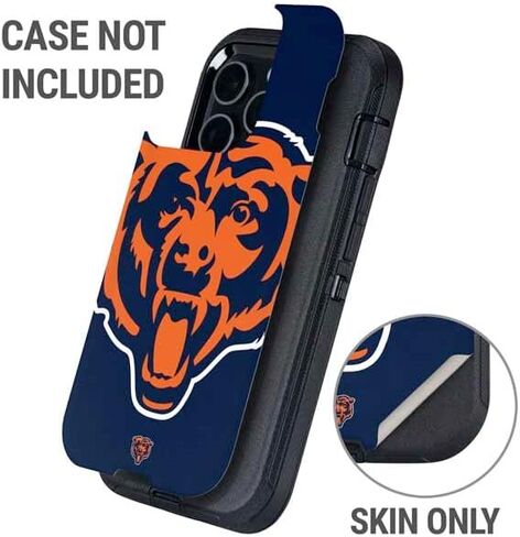 ملصق هاتف Skinit متوافق مع OtterBox Defender iPhone 14 Pro Max - تصميم شعار كبير مرخص رسميًا من NFL Chicago Bears in Saudi Arabia